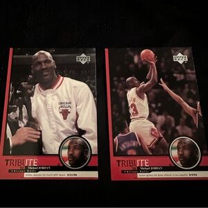 Upper Deck Michael Jordan Tribute Trading Cards - Red and Black